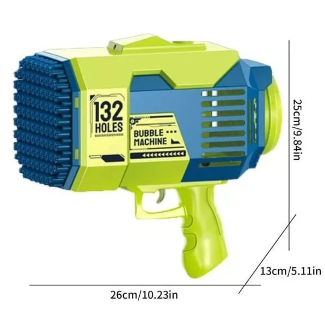 Pistola De Burbujas Electrica De 132 Agujeros Recargable