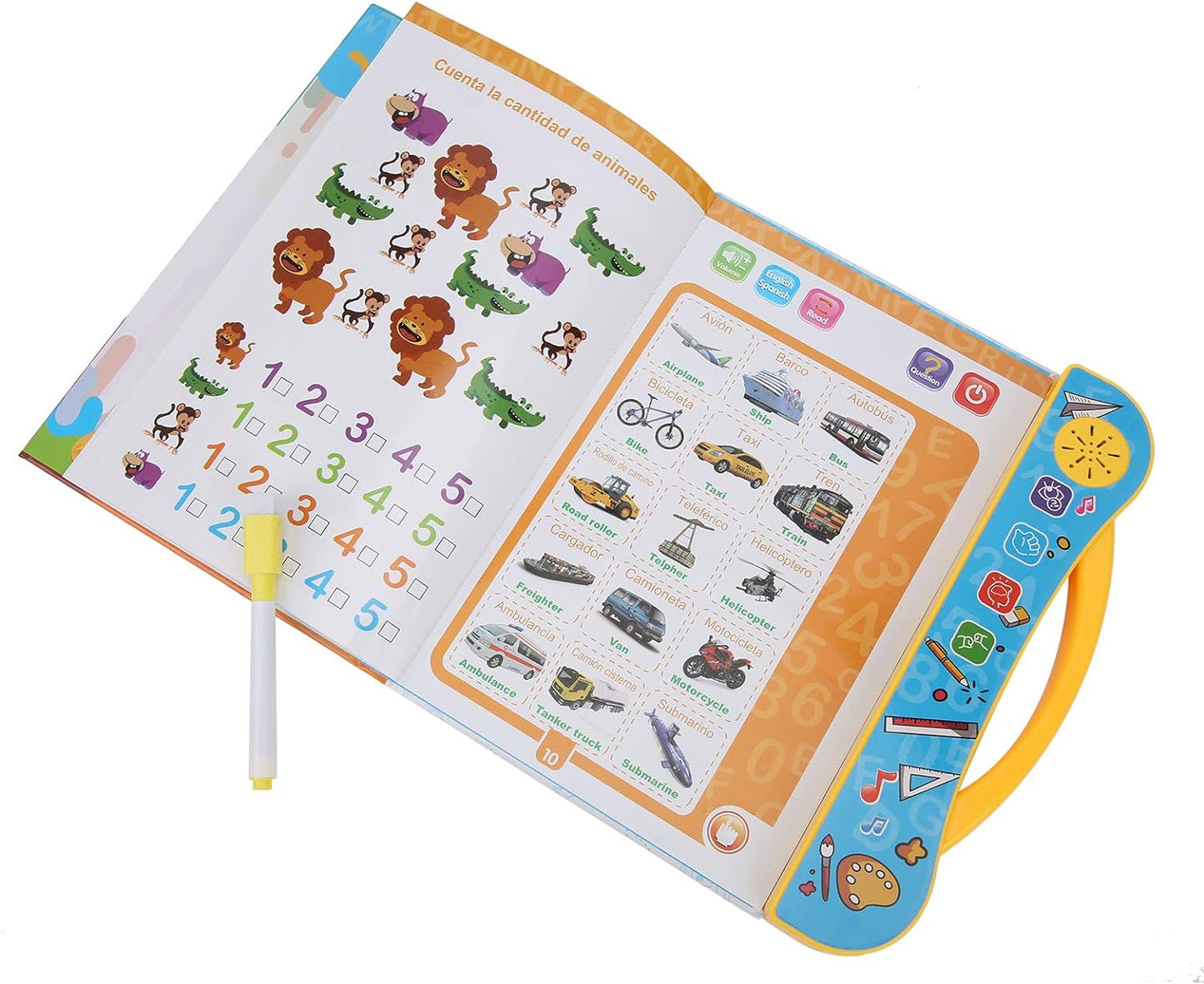 Libro Aprendizaje Niños Sonido Interactivo Ingles Español