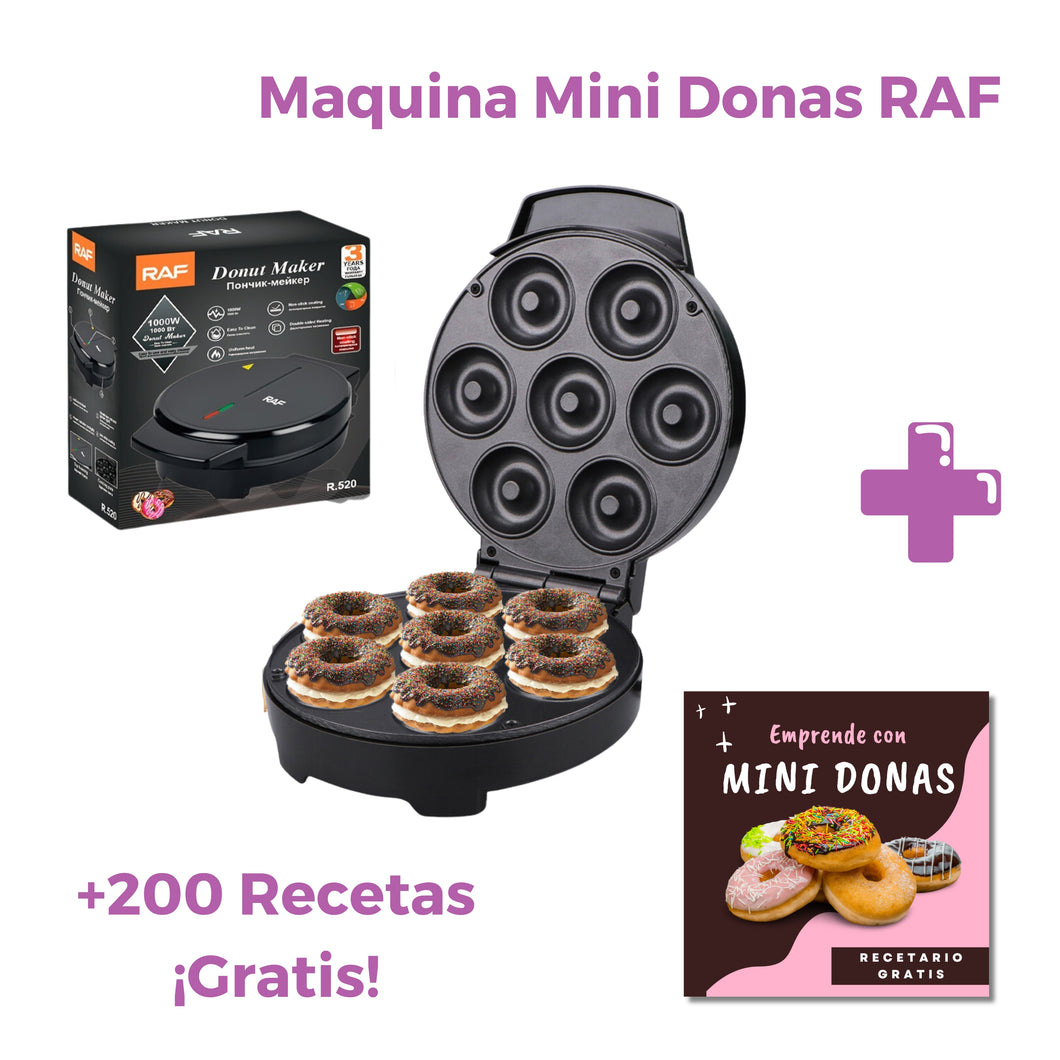 Máquina Para Hacer Mini Donas Rosquilla 7 Donas Raf Original – TecnoHogarJS