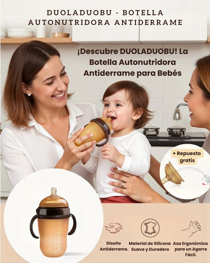 Botella Autonutridora Antiderrame DUOLADUOBU + repuesto obsequio