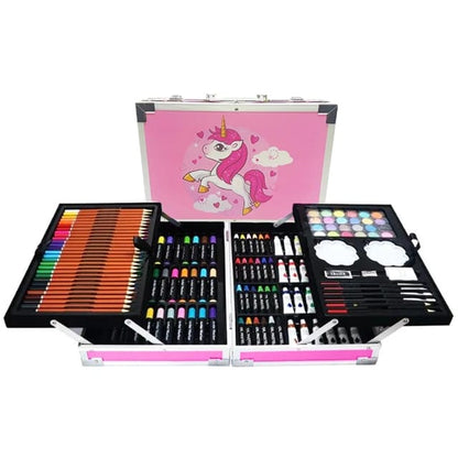 Set Kit Creativo Arte Dibujo Maleta Metálica X 145 Piezas