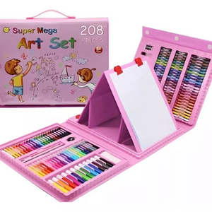 Set Kit Creativo Arte Dibujo Maleta Metálica X 145 Piezas