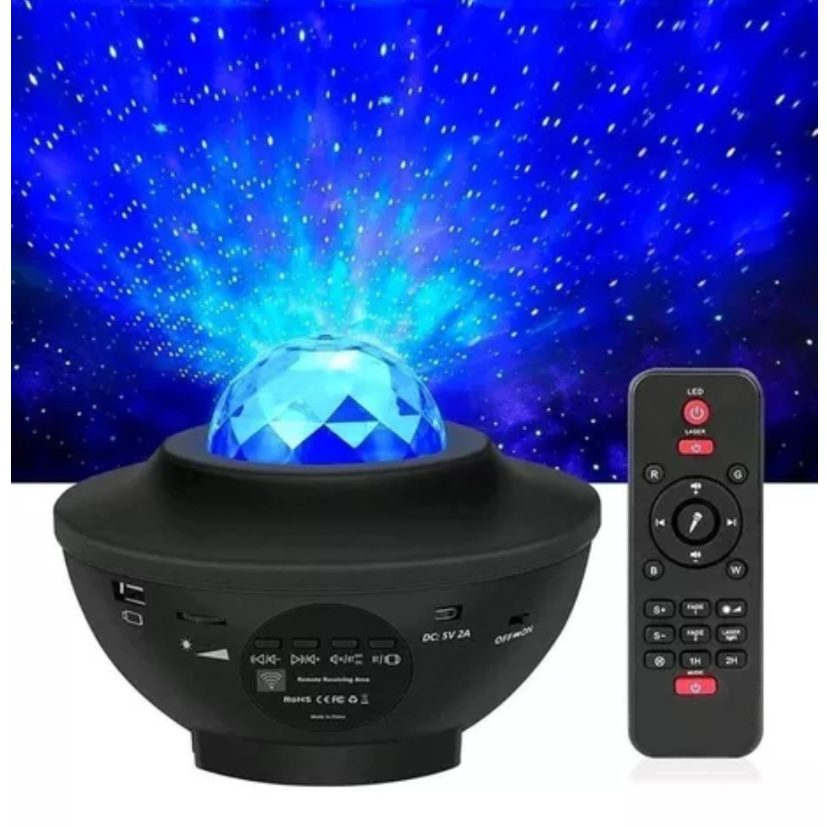 Proyector De Luz De Estrellas Nebulosa Galaxia Bluetooth Y Reproducto de Musica Usb